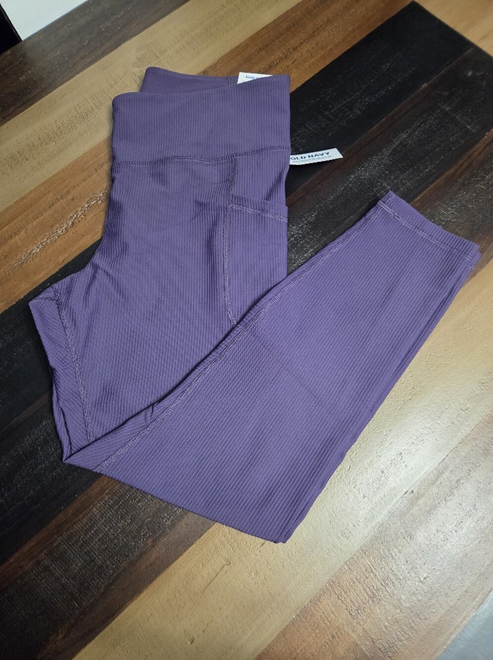 Old Navy Purple Ribbed Leggings